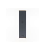Hyperion Dolap 6 Raflı Tek Çekmeceli 2 Kapaklı 60x44x243 Çam-Antrasit