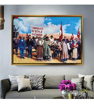Altın Çerçeveli dekoratif tablo a409 (Gold)
