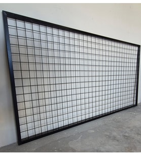 Raf Tel Pano Stand Duvar Askılığı - Ayakkabı Askılığı (- 100 cm x 200 cm -) (Siyah)