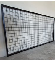 Raf Tel Pano Stand Duvar Askılığı - Ayakkabı Askılığı (- 100 cm x 200 cm -) (Siyah)