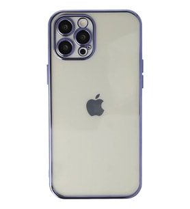 Newface Apple iPhone 12 Pro Kılıf Razer Lensli Silikon - Mor