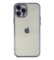 Newface Apple iPhone 12 Pro Kılıf Razer Lensli Silikon - Mor