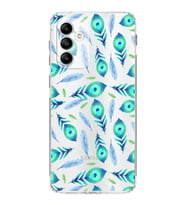 PrintiFy Galaxy M13 ile Uyumlu Nazar Boncuğu 3 Baskılı Kamera Korumalı Şeffaf Silikon Kılıf