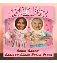 eJOYA MiniBiz Anneler Günü Özel Annem ve Ben İkili Yastık Seti 116350 (Somon)