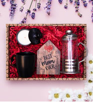 Anne Temalı Özel Hediye Kutusu & Kupa Bardak, Frenchpress ,Mum 