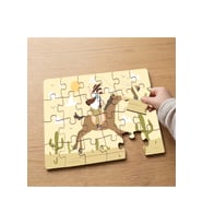 At Binen Kovboy Tasarımlı 24 Parça Ahşap Çocuk Puzzle MPK0694
