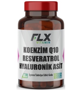 Coenzyme Q-10 200 MG Hyaluronik Asit Resveratrol 60 Tablet