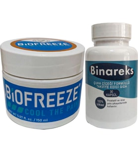 Biofreeze 150 Ml Sırt Bel Diz Dirsek Teskin Edici Masaj Kremi + Binareks Erkeklere 30 Lu Pırostat Ç