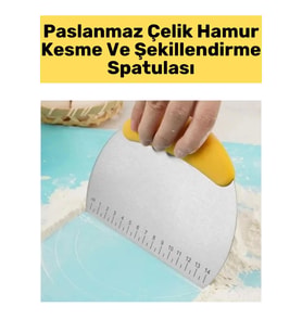 Premium Yüksek Kaliteli Paslanmaz Çelik Ölçü Çizelgeli Hamur Kesme Şekillendirme Spatulası