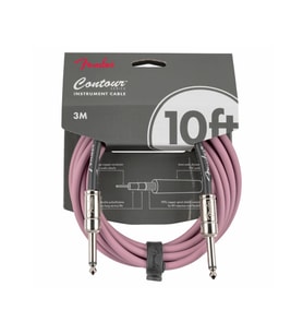 FENDER 0990571866 Contour Serisi Enstrüman Kablosu (5.5m) Burgundy Mist, Ekstra Uzunluk, Örgülü Esnek Dış Kaplama, Gürültü Önleyici Tasarım
