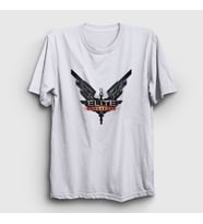 Presmono Unisex Beyaz Logo Oyun Elite Dangerous T-Shirt 511188tt