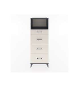 Hyperion Dolap Tek Raflı 4 Çekmeceli 60x44x163 Antrasit-Aytaşı