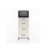 Hyperion Dolap Tek Raflı 4 Çekmeceli 60x44x163 Antrasit-Aytaşı