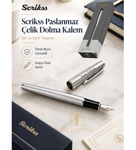 Kişiye Özel Scrikss Dolma Kalem Paslanmaz Çelik Model