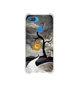 PrintiFy Xiaomi Mi8 Lite ile Uyumlu Deneysel Serisi Toprak Tasarımlı Uv Baskılı Köşe Korumalı Antişok Kılıf