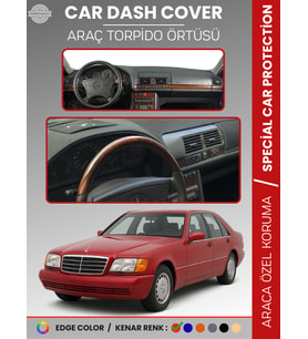 MERCEDES S CLASS W140 (1991-1998) Torpido Örtüsü Premium Kalite Torpido Koruma Özel Kesim UV Koruma