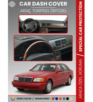 MERCEDES S CLASS W140 (1991-1998) Torpido Örtüsü Premium Kalite Torpido Koruma Özel Kesim UV Koruma