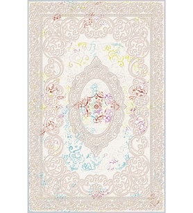 Eliana Home Baskılı, Yıkanabilir Kaymaz Taban Salon Halısı LNA1555-HY1057 100x150 cm (Bej)