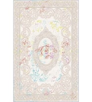 Eliana Home Baskılı, Yıkanabilir Kaymaz Taban Salon Halısı LNA1555-HY1057 100x150 cm (Bej)