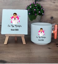 En İyi Dokor Hediye Seti Kupa Bardak T Kulplu ve Dekoratif Taş Doktora Tıp Bayramı Hediyesi (Model 7)