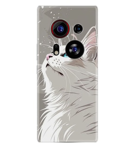 Phantom X2 Pro Kılıf Boutique Baskılı Resimli Beyaz Kedi Pcode -061