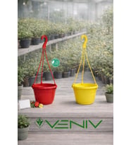 2 Adet Askılı Dekoratif Saksı 18 cm Çap Yükseklik 12 cm
