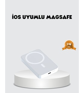 MagSafe Uyumlu Kablosuz Batarya 27W Hızlı Şarj Destekli Kompakt Güç Bankası