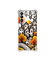 PrintiFy Tecno Camon 18 ile Uyumlu Düşlerin Dansı Serisi Göçebe Şatolar Tasarımlı Uv Baskılı Köşe Korumalı Antişok Kılıf