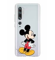 Xiaomi Mi Note 10 Uyumlu Kapak Mickey Mouse Tasarımlı Şeffaf Silikon Kılıf