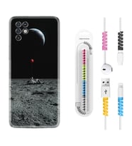 INFINIX Note 11 Pro Note 10 Hot 9 Play Kılıf Kablo Koruma Spiral Silikon Astronoot Red Baloon 1608