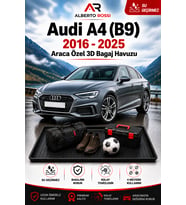 Audi A4 (B9) 2016 - 2025 Araca Özel 3D Bagaj Havuzu