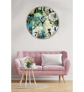 Bilge Retro Tasarımlı Duvar Saati 35x35cm (Baskılı)