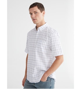 LCWAIKIKI Classic Mavi Regular Fit Ekose Armürlü Erkek Gömlek