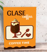 BK Gift Coffe Tasarımlı Dekoratif Mini Kanvas Tablo 15x20cm-9