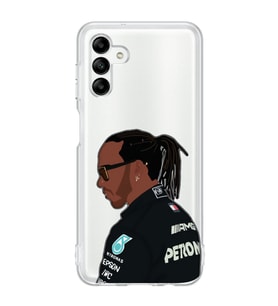 Samsung Galaxy A04S Uyumlu Lewis Hamilton Desenli Şeffaf Telefon Kılıfı