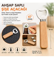 Ivory Açacak Ahşap Saplı Şişe Açacağı Kapak Açıcı Soda , Gazoz Açacağı Şişe Açacak