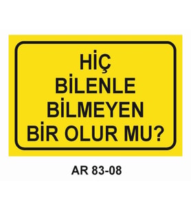 İŞ GÜVENLİĞİ UYARI LEVHASI 1 ADET PVC 21 X 29CM