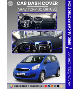 KİA VENGA (2009-2011) Torpido Örtüsü Ön Panel Halı Torpido Koruma Tam Uyum Araca Özel Kaymaz