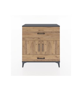 Arges Şifonyer 2 Raflı 2 Çekmeceli 2 Kapaklı 88x30x96 Antrasit-Çam