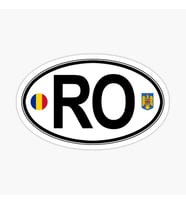 Romania Romanya Oval Countr Decal Sticker Yapıştırma 13CM
