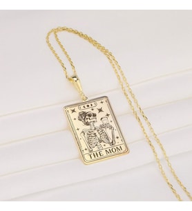 Tasarım The Mom Tarot Kolye 925K Gümüş (Gold)