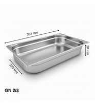 ÜRET Standart Gastronom Küvet GN 2/3 20 mm 1,5 lt