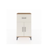 Arges Komodin Tek Raflı Tek Çekmeceli 2 Kapaklı 60x30x106 Çam-Aytaşı