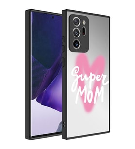 Samsung Galaxy Note 20 Ultra Kılıf Aynalı Desenli Kamera Korumalı Parlak Mirror (Renksiz)