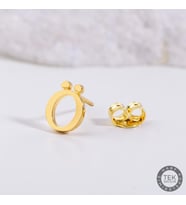 14 Ayar Altın Ö Harf Küpe 0,47 gr