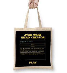 Star Wars Opening Crawl 05 Bez Çanta Uzun Saplı