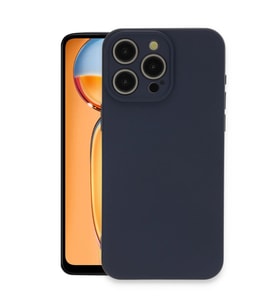 Apple İphone 15 Pro Max Kılıf Nano İçi Kadife Silikon - Lacivert