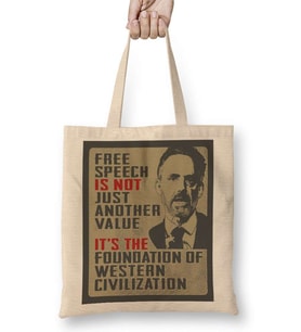 Free Speech Famous Quote Jordan Peterson Bez Çanta Uzun Saplı