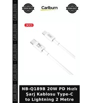 NB-Q189B 20W PD Hızlı Şarj Kablosu Type-C to Lightning 2 Metre Telefon Modern Bireysel