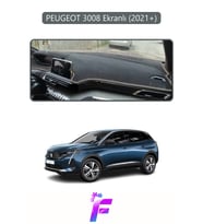PEUGEOT 3008 EKRANLI (2021+) Uyumlu Torpido Örtüsü Yansıma Önleyici Koruma Kolay Montaj J14